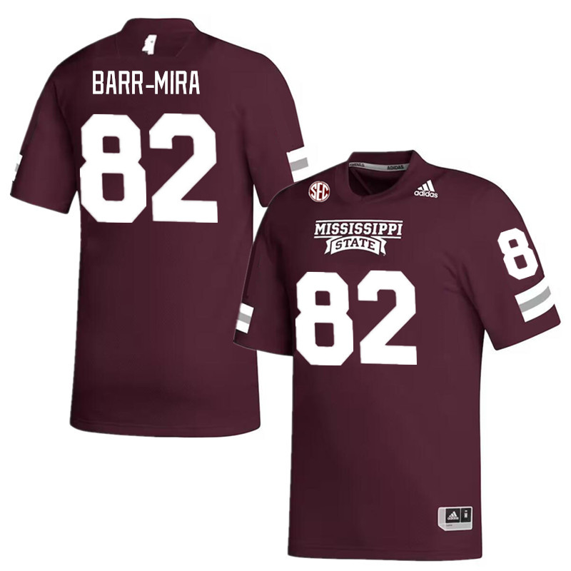 Men #82 Nick Barr-Mira Mississippi State Bulldogs College Football Jerseys Stitched Sale-Maroon